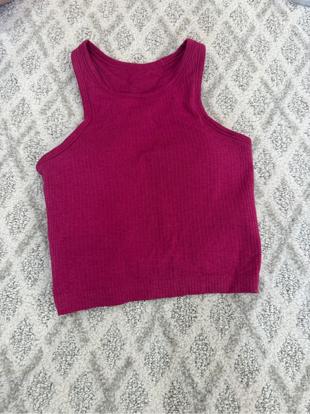 lululemon athletica Ribbed Tank Top in Magenta
